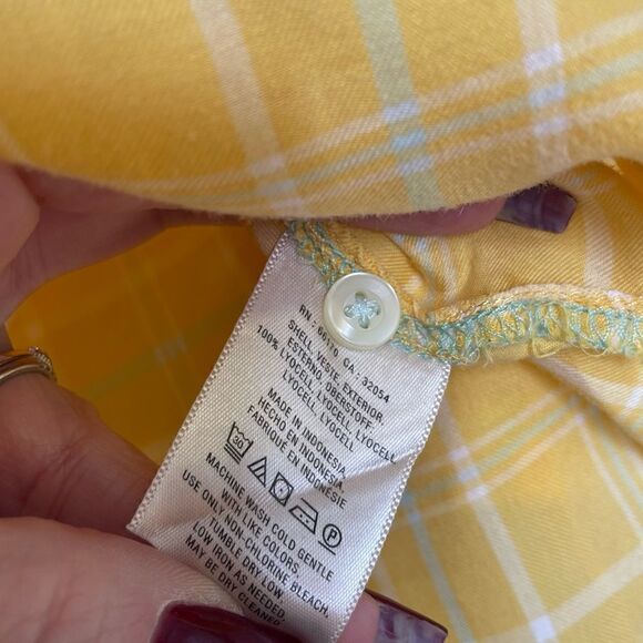 Anthropologie Holding Horses Plaid Surplice Draped Front Top 6 - Picture 3 of 5